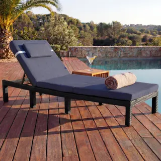 MCW Sonnenliege 198 x 60 x 71 cm Anthrazit/Grau