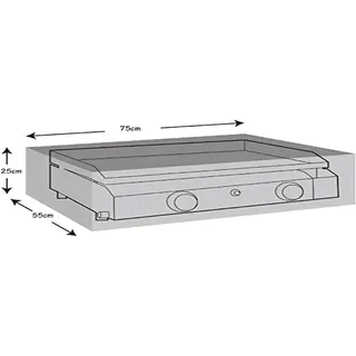 WERKA PRO Schutzhülle für Gasgrillplatte 75 x 55 x 25 cm Aluminium, Polyethylen weiß