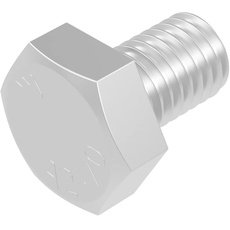 SECCARO Sechskantschraube M10 x 14 mm, Edelstahl V2A VA A2, DIN 933 / ISO 4017, Außensechskant, 20 Stück