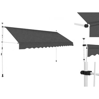 vidaXL Einziehbare Markise Handbetrieben 350 cm Anthrazit