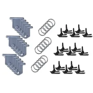 RDX Racedesign RDX Klipp-Befestigungsset für Kederleisten in Camping-Markisen - 15 Clips (45tlg.), Schwarz