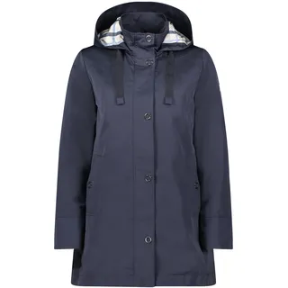 Sommerjacke BETTY BARCLAY "Sommerjacke mit Kapuze", Damen, Gr. 42, blau (dunkelblau), Obermaterial: 100% Polyester PES., Jacken Sommerjacke