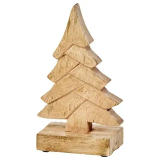 Dekorativ Baum 15CM Mango Holz Natürlich Weihnachten Ornament