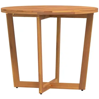 vidaXL Garten-Esstisch Ø 90 x 75 cm Massivholz Akazie Braun
