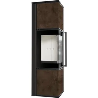 Kaminofen aus Stahl KRATKI TORA/M 8 kW Ø 150 Quarzsinter OXIDE MORO - Schwarz