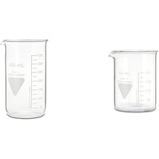 Rasotherm® Becherglas hohe Form mit Ausguss, (Boro 3.3), 400 ml & RASOTHERM Becherglas niedrige Form mit Ausguss, (Boro 3.3), 250 ml