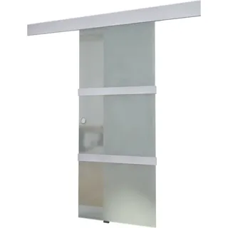 vidaXL Schiebetür Glas und Aluminium 178 cm Silbern - Silber