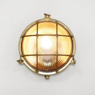Außenlampe Wandleuchte Messinglampe Maritim E27 IP64 Garten Haus Schiffslampe