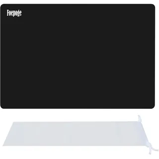 Foepoge Silikonmatte Groß 60x40 cm Weit Bastelmatte für Epoxidharz Handwerk | Mehrzweck Arbeitsmatte Silikon Unterlage für Resin Gießharz/Schmuckherstellung , Tischset Platzset Tischmatte / Schwarz