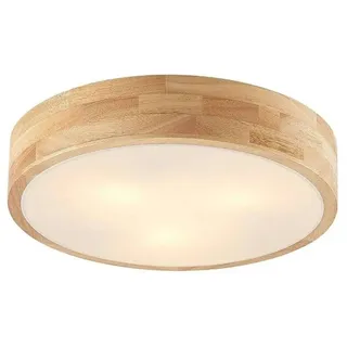 Lindby Deckenlampe Tanju (Landhaus, Vintage Rustikal) aus Holz (3 flammig E27) - Deckenleuchte Lampe Wohnzimmerleuchte