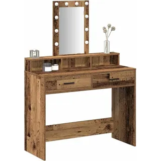 vidaXL Schminktisch mit Speicher Braun 100 x 41 x 140 cm Holzwerkstoff - Braun