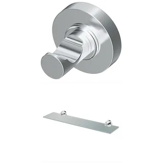 Ideal Standard Set A9115AA IOM Handtuchhaken + A9124AA IOM Ablage, Chrom