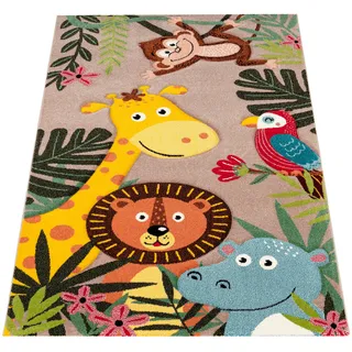Paco Home Diamond 650 Kinderteppich 120 x 170 cm Beige