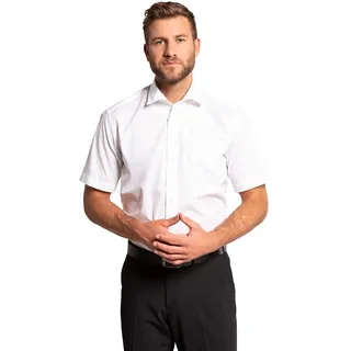 JP 1880 Herren große Größen Menswear L-8XL Hemd, Business, Halbarm, Variokragen, bis 8XL, Comfort Fit, Easycare schneeweiß 3XL 705178200-3XL