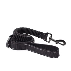 Leine, Nylon, flach, ausziehbar, 79 x 2,5 cm, Schwarz