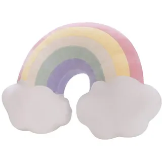 Nicole Knupfer Kissen in Regenbogenfarben, Krone mit Wolken, für Babys, Mädchen, Bett, Sofa, Stühle, Überwurf, Kissen für Auto, Zuhause, Büro, Dekoration (C)