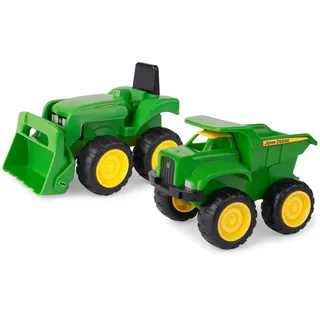 John Deere Toys John Deere Sandkasten Fahrzeug 2 Stück, Truck und Traktor, grün, 18 Monate