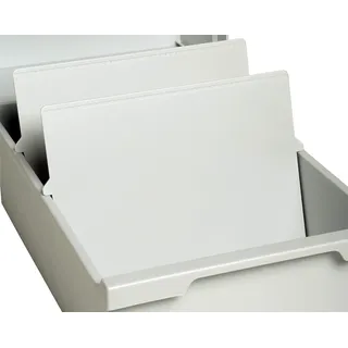 Exacompta 54240D 2er Pack Trennplatten für Karteikassetten und Karteikästen DIN A6 quer lichtgrau zb. für Karteitrog 51240D, 52240D, 56240D, 57240D Blauer Engel Karteikasten