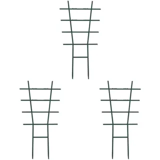 Windhager Blumenstütze Rankhilfe Gitterspalier Rankgitter, Kunststoff, gerade, Grün, 43 x 23 cm, 05711 (Packung mit 3)