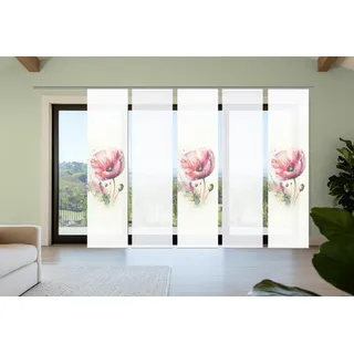 home in green MELIORA Schiebegardine Paneelwagen 60 x 245 cm rosa 5 Stk.