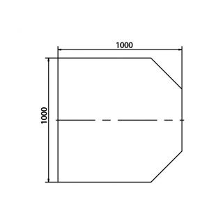 Haas+Sohn | Kamin Glasplatte, Funkenschutzplatte | Form D