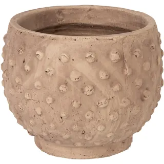 Creative Co-Op Sandstein Hobnail, Used-Look Pflanztopf, 22,9 cm L x 22,9 cm B x 17,8 cm H, Beige