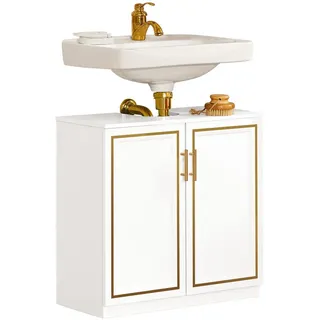 SoBuy Waschbeckenunterschrank Badschrank Waschtisch Badezimmerschrank Unterschrank