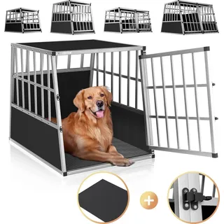 CADOCA Hundetransportbox L 90 x 66 x 72 cm Schwarz