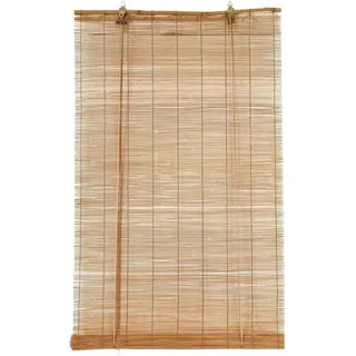 MadeInNature Bambusrollo, natürlich, höhenverstellbar, wählbare Breite, für innen und außen, geschützter Bereich, Befestigung mit oder ohne Bohren (Breite 150 x 180 cm)