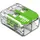 Green Range Klemme 2-Leiter I bis 4mm2 I Verbindungsklemme mit Hebeln für alle Leiterarten steckbar I 221-422 I 100 Stück