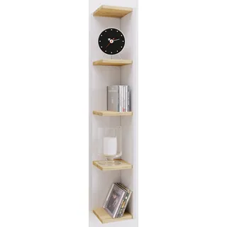 VCM Eckregal 15 40 x 30 x 180 cm Braun