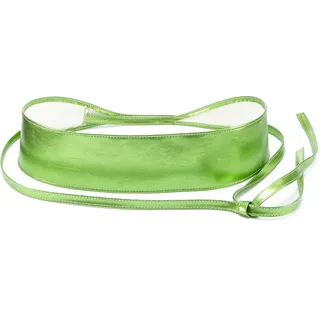 Taillengürtel LASCANA "Bindegürtel", Damen, Gr. L, grün, Lederimitat, leicht glänzend, metallic, unifarben, Gürtel Taillengürtel, Shapingeffekt, für Kleid & Overall, Bauchgürtel