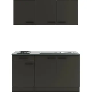 OPTIFIT Madrid420 Miniküche 150 cm Anthrazit