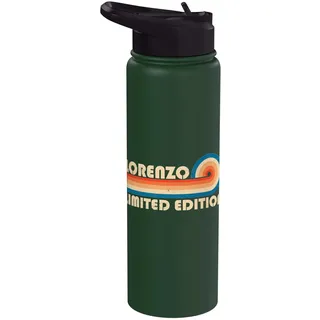 LORENZO First Name Funny Retro Vintage Birthday Stainless Steel Insulated Water Bottle
