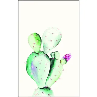 Komar Wandbild | Prickly Pear Watercolor | Poster, Bild, Wohnzimmer, Schlafzimmer, Dekoration, Kunstdruck | ohne Rahmen | P070A-50x70 | Größe: 50 x 70 cm (Breite x Höhe)