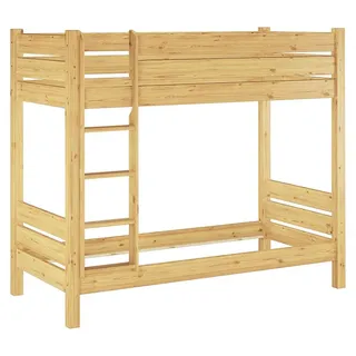 Etagenbett extra stabil Kiefer 100x200 Nische 80 Hochbett teilbar Zubehör wählbar V-60.16-10T80ohne Zubehör - Braun
