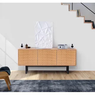 Woodman Sideboard »Noella« Kommode im schlichten skandinavischen Design, Breite 175 cm, FSC®, braun