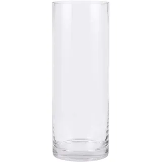 PEPAXON Glasvase für Blume Kristall Vase Hoher Zylinder Klare 10x30cm