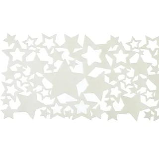 MC-Trend Filz Tischläufer „Sternennacht“ 140 x 24 cm aus 3 mm starkem Filz Tischdecke Tischdeko Unterlage Tischband Platzdeckchen für Weihnachten (Creme)