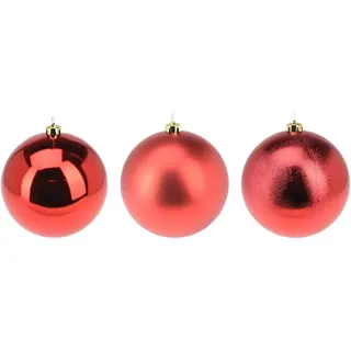 Weihnachtskugel Polystyrol 140 mm Rot 3-fach Sortiert
