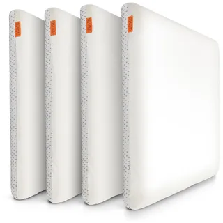 Sitzkissen Outdoor für Gartenstuhl & Balkon – Dickes Memory Foam Stuhlkissen 40x40 cm – Bequem, Rutschfest & Formstabil – Rund & Eckig als 2er oder 4er Set wählbar – Esszimmer Küche – OEKO-TEX