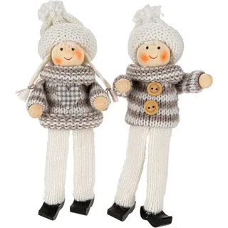 Ideen mit Herz | Deko-Figur | Weihnachten | Winter | Holzfigürchen | Holzpüppchen | Weihnachtsdeko | Baumschmuck | Anhänger | Kantenhocker | Winter-Püppchen (Amelie 6)
