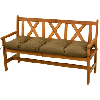 AMPO Bankauflage Bankkissen Sitzkissen Polser für Gartenbank Hollywoodschaukel 140 cm - Braun