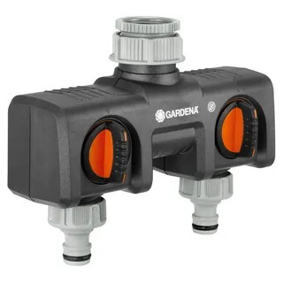 Gardena 2-Wege-Verteiler verstellbar 0,18 m grau