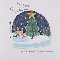UK Greetings Weihnachtskarte für die Person, die ich liebe, Eislauf-Design