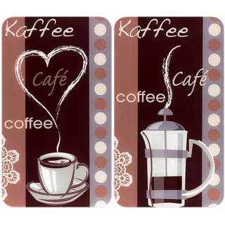 Wenko Herdabdeckplatte Universal Kaffeeduft 2er Set mehrfarbig