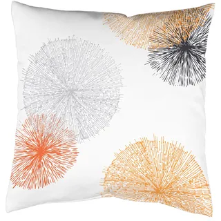 Dekokissen HOME WOHNIDEEN "SCOPPIO" Gr. 1, orange (orange, bedruckt), B:40cm L:40cm, Polyester, Dekokissen_Sitzkissen_Kissenhüllen, Dekokissen, Kissenhülle mit Füllung