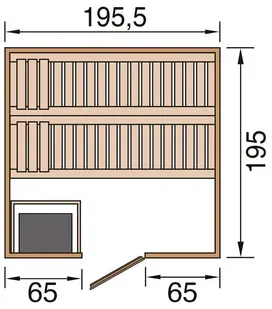 Bild von Sauna »Bergen«, 7,5 kW Bio-Ofen mit digitaler Steuerung, beige