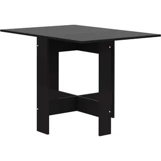 Symbiosis Klapptisch, Holzwerkstoff, Schwarz, 76 x 103 x 73.4 cm