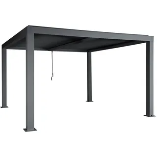 MCW Pergola Anthrazit , Metall , 400x220x300 cm , Sonnenschutz, Pavillons